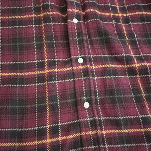 Vintage XL‎ tall Red Green Five Brother Thick Cotton Button Flannel Shirt - USA - Picture 9 of 11